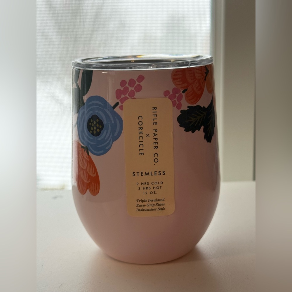 Rifle Paper Co. x Corkcicle Floral Stemless Cup